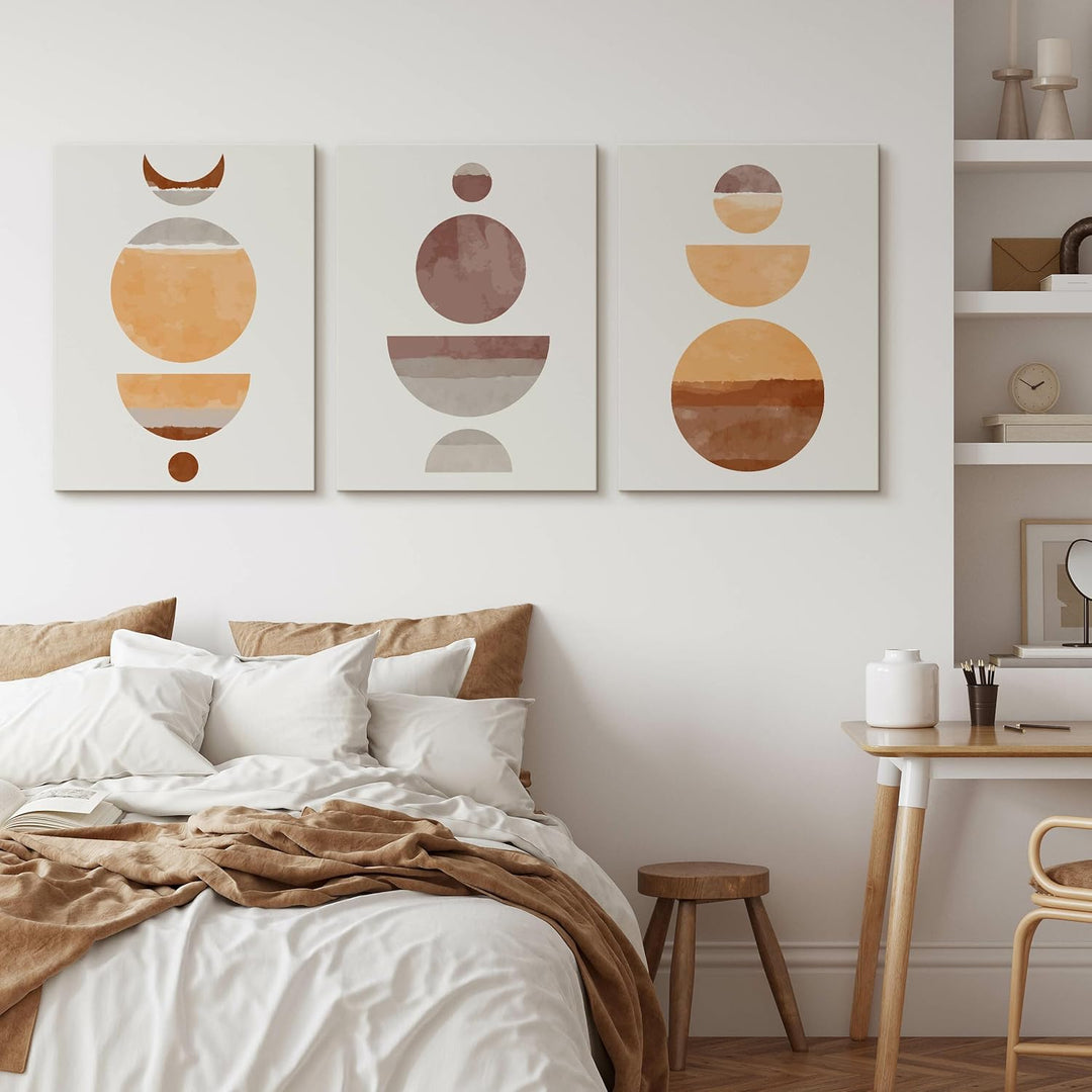 Muralo - Wandbilder Set - Leinwand Bilder Set Aufhängefertig - Bilder für Wohnzimmer Schlafzimmer -