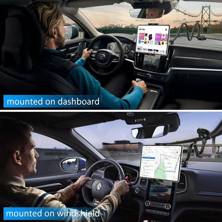 Windschutzscheibe Armaturenbrett Auto Tablet Halterung, woleyi KFZ Tablet Halter Vorne mit Saugnapf