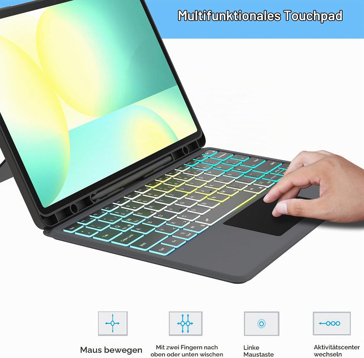 Ai Key Tastatur für 13.1" Samsung Galaxy Tab S10 FE+ Plus : DEX-Modus mit einem Klick, Auto Aufwache
