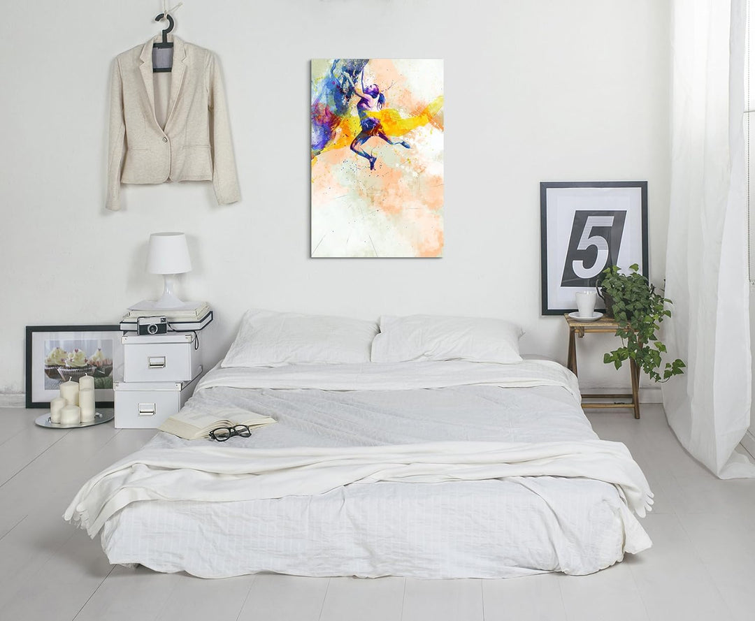 Klettern 90x60cm Wandbild SPORTBILD Aquarell Art tolle Farben von Paul Sinus