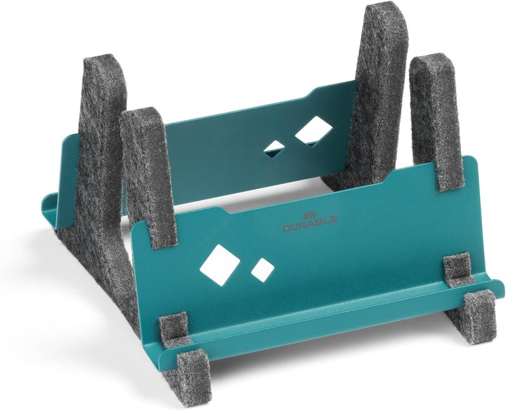 Durable Laptop Ständer Vertical Effect, aus 60% recyceltem PET-Filz, Laptop Halter mit Handy/Tablet