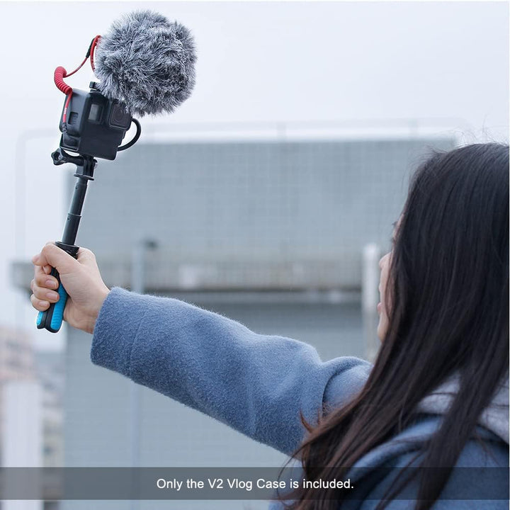 Andoer Vlog Case Action Kameragehäuse Vlogging Käfigrahmen mit kaltem Schuhhalter für GoPro Hero 7 6
