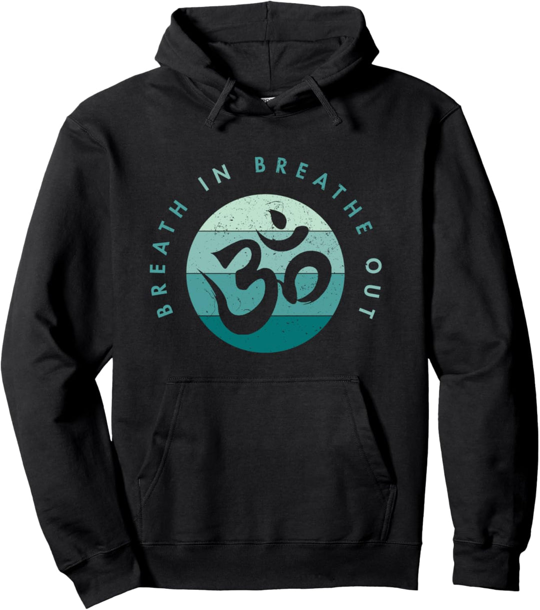 Yoga Meditation - Om Symbol - Einatmen Ausatmen Pullover Hoodie