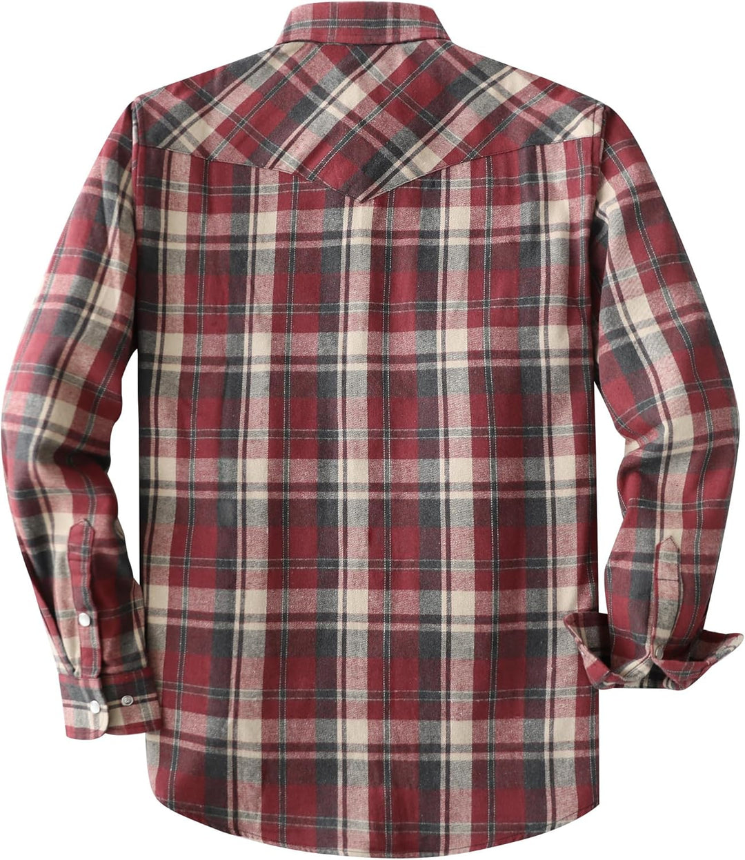 Dubinik® Herren Flanellhemd Flanellhemd Herren Kariert Western Cowboy Vintage Langarm Druckknöpfe Ba