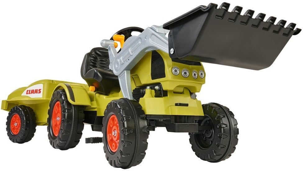 BIG - Claas Celtis Loader mit Anhänger - Kindertrettraktoren, Spielfahrzeug mit Präzisionskettenantr