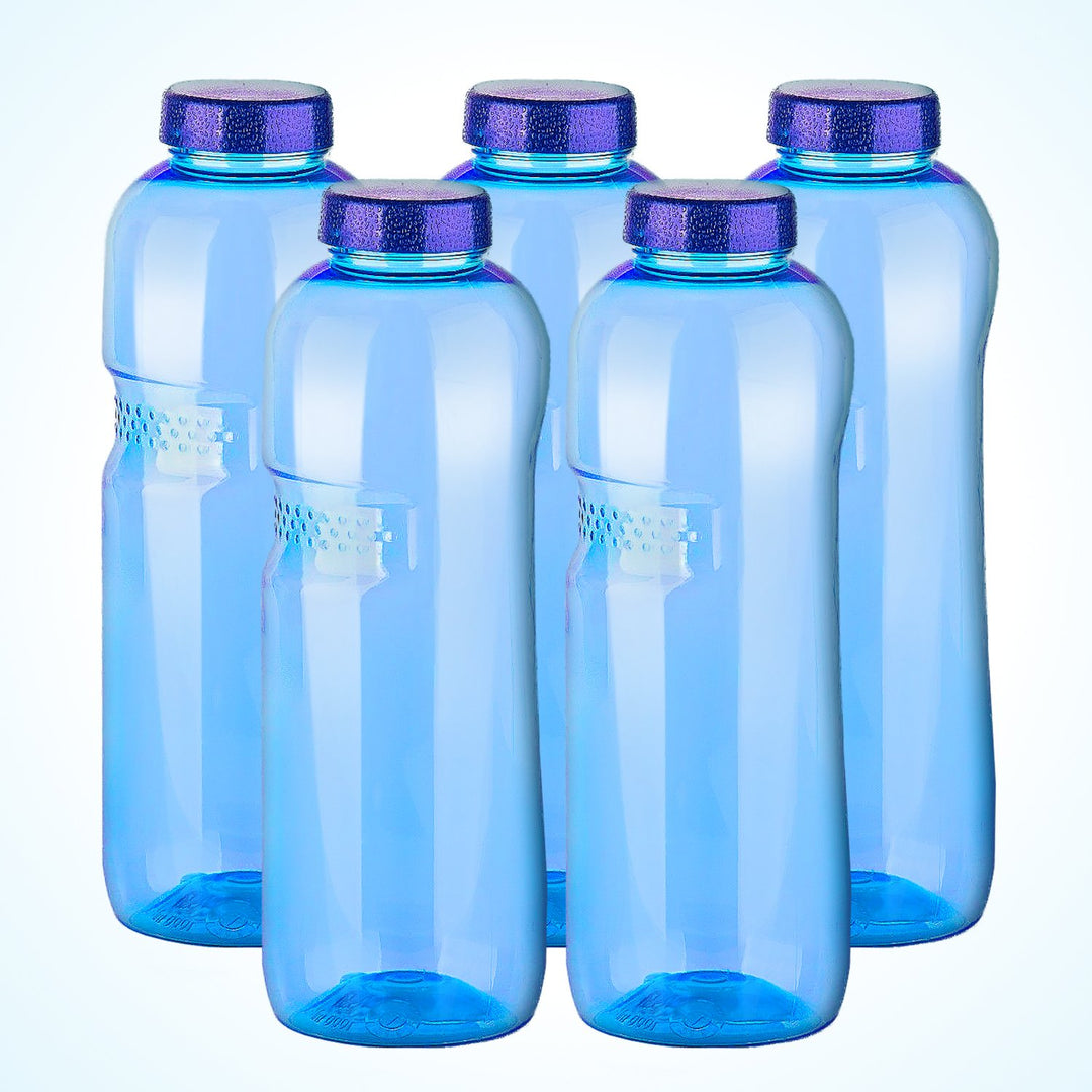 IMHA Trinkflaschen BPA-frei Tritan Wasserflasche 1 Liter / 0,75 Liter / 0,5 Liter (5 x 1 l) 1000 ml,