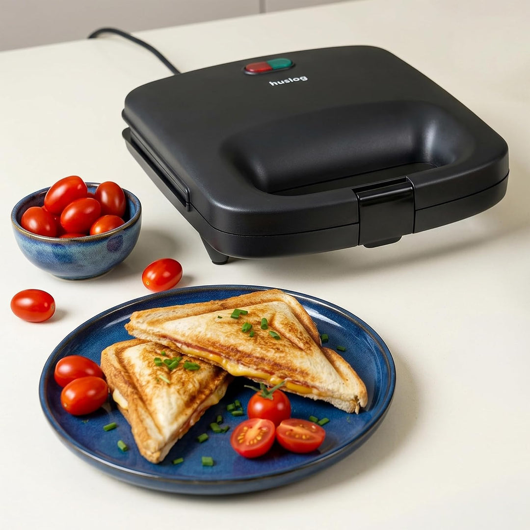 EasyBite Toaster, Sandwichmaker, Sandwich, Antihaftbeschichtung, 1000W, Dreiecke, Schwarz