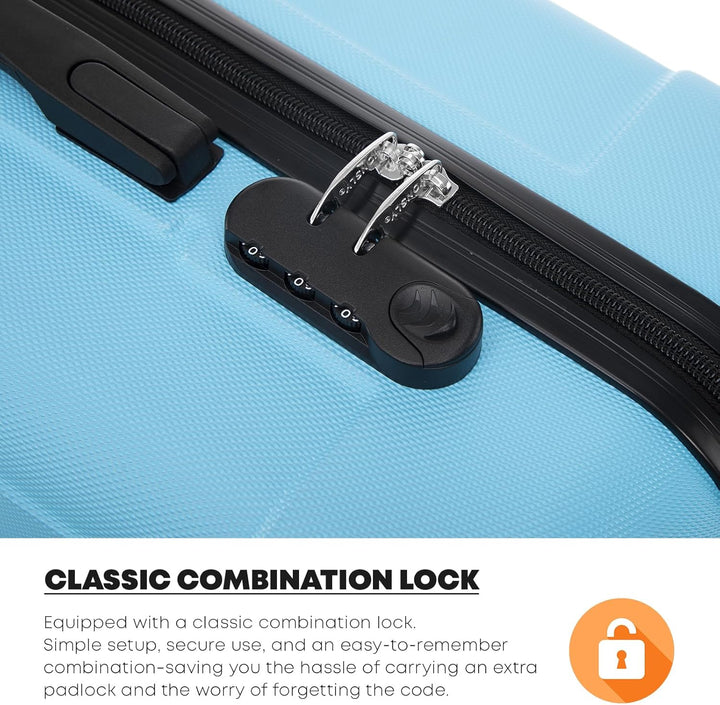 Koffer Suitcase Set, Trolley Reisekoffer, Rollkoffer Handgepäck, Kofferset, Gepäckset mit 4 Rollen 3