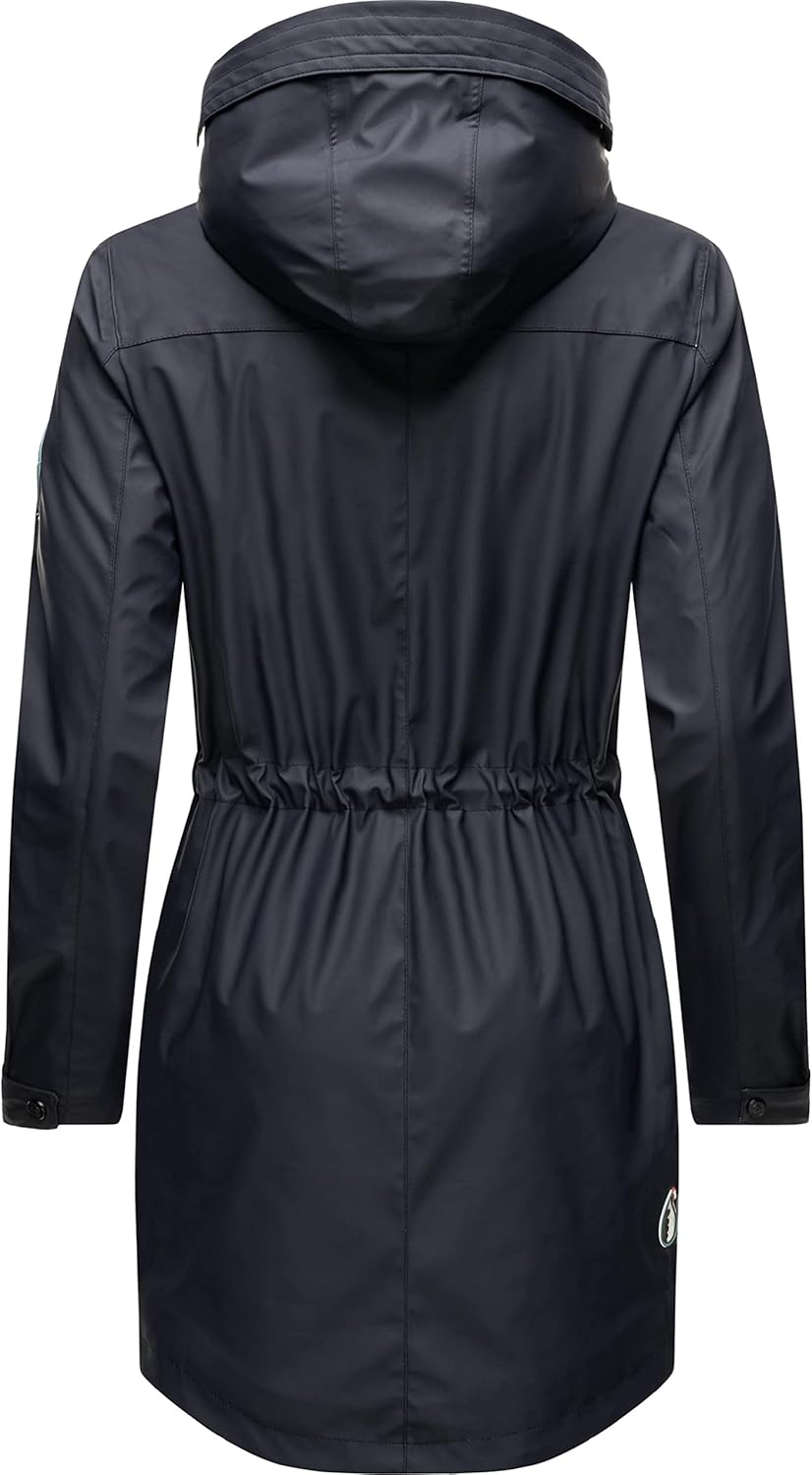 Navahoo Damen wasserdichter gefütterter Regenmantel Deike XS Navy, XS Navy