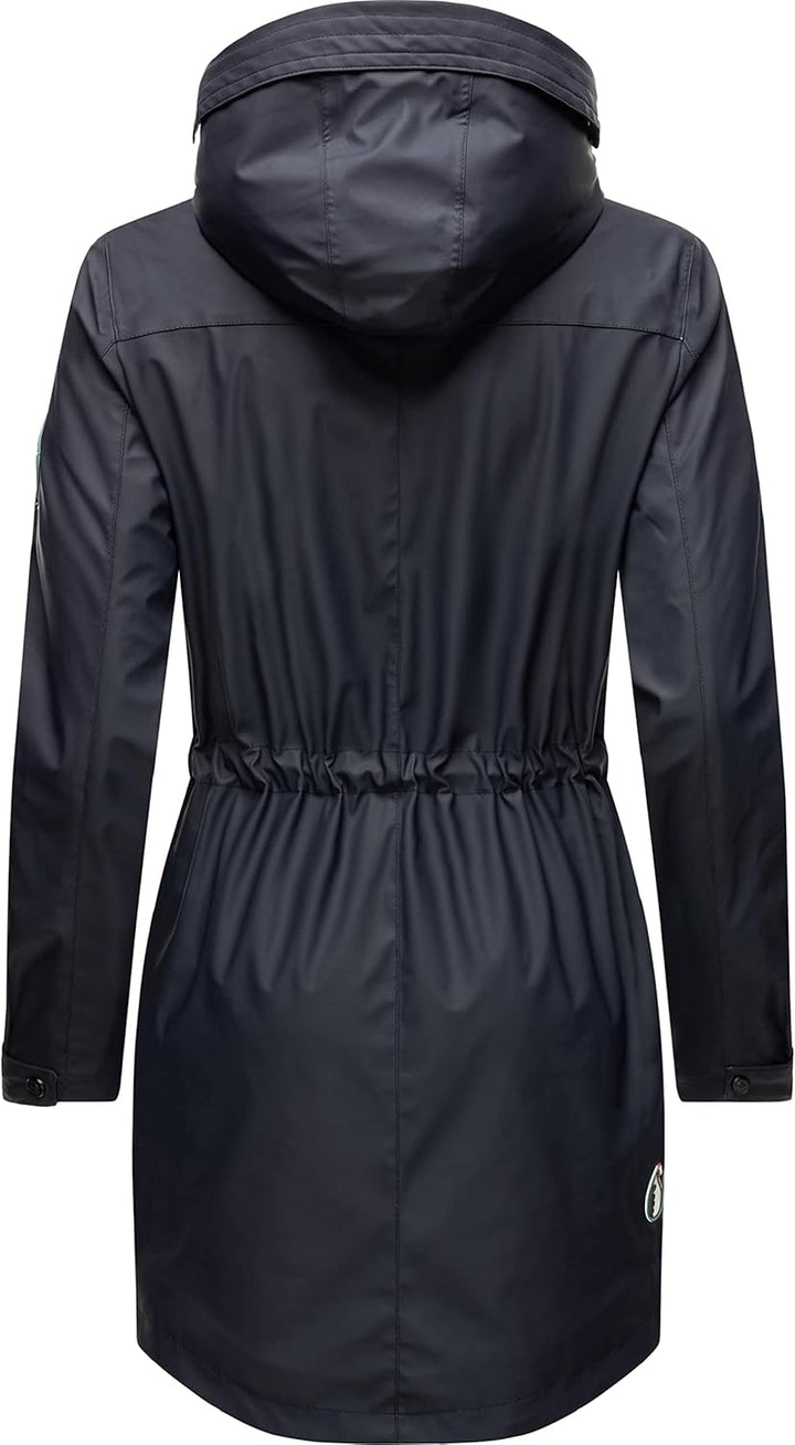 Navahoo Damen wasserdichter gefütterter Regenmantel Deike XS Navy, XS Navy