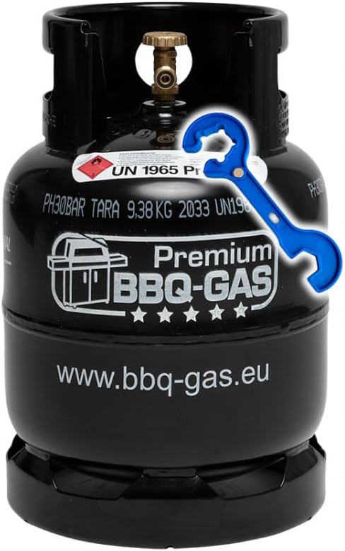 BlueCraft 8 kg Premium BBQ Gasflasche (leer) optimal für Ihren Weber, Broil King, Napoleon Grill - P