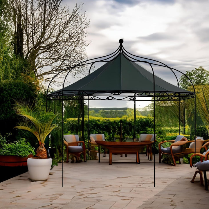 freigarten.de Ersatzdach für Pavillon Modena 6-eck 320cm Wasserdicht Material: Panama PCV Soft 370g/