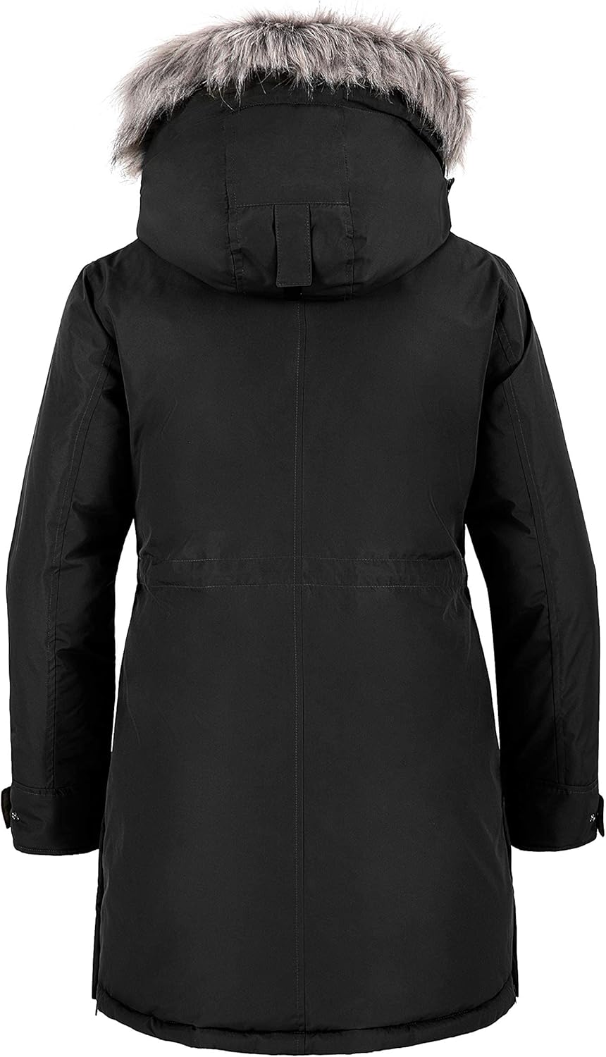 Wantdo Damen Winter Warm Puffer Mantel Wasserabweisend Outdoor Jacke Winddichte Oberbekleidung Mante