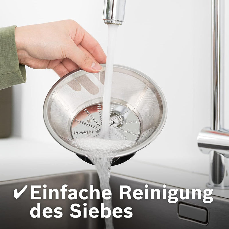 Bosch Entsafter VitaJuice 3 MES3500, elektrische Saftpresse für Obst und Gemüse, grosser Einfüllscha