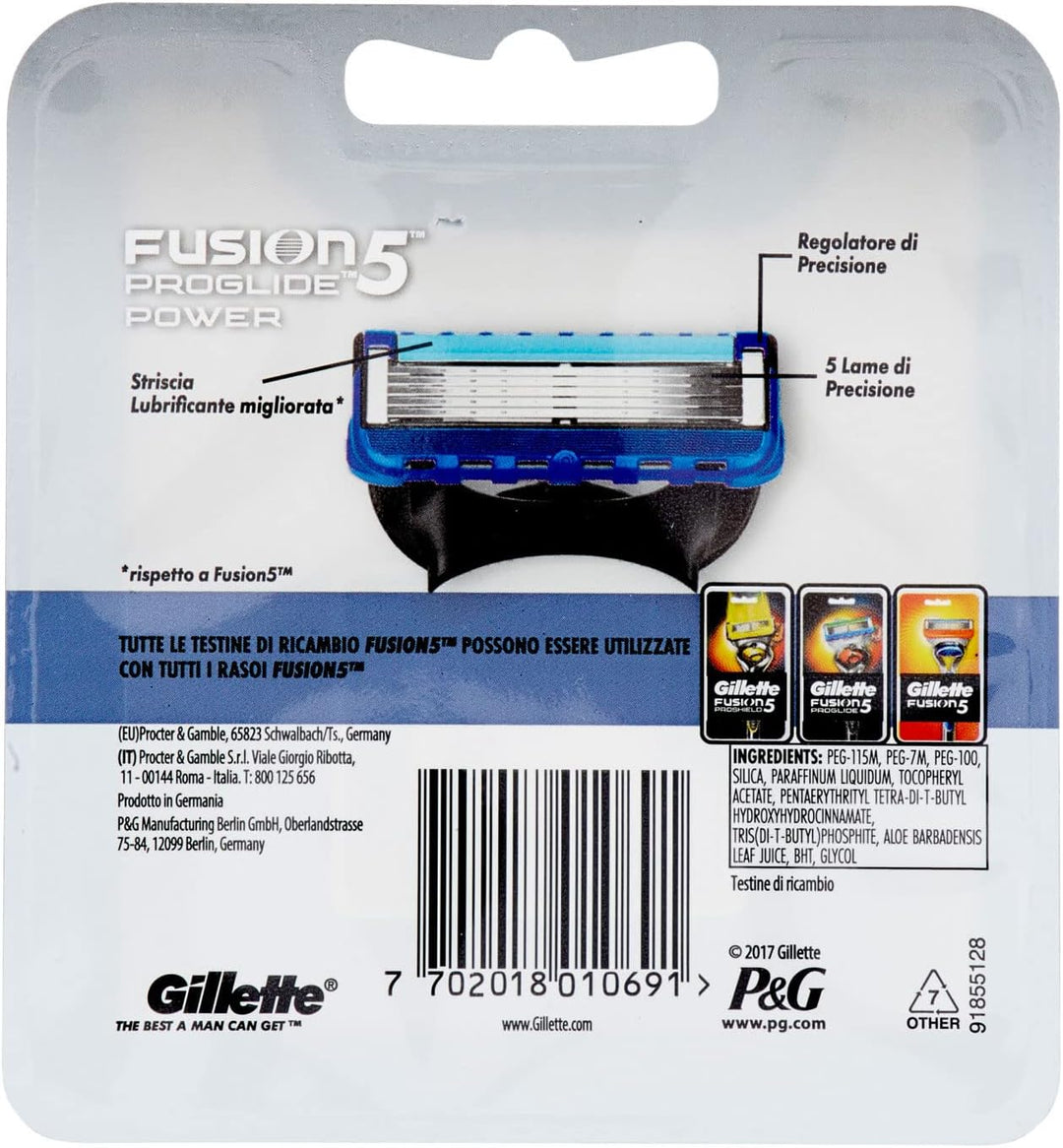 Gillette Fusion ProGlide Power Klingen, 4 Stück 4 Stück (1er Pack), 4 Stück (1er Pack)