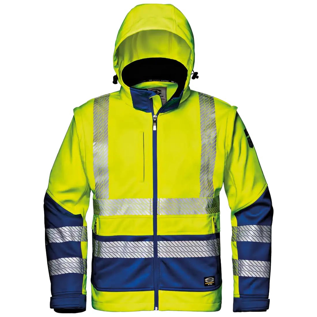 Sir STARMAX Warnschutz-Softshell-Jacke - gelb/königsblau S gelb/königsblau