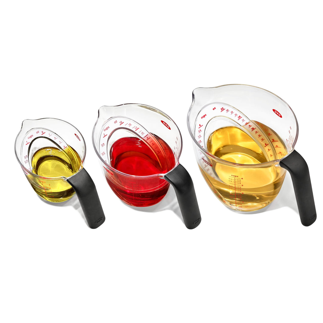 OXO 1056988 Good Grips Messbecher-Set, 3-teilig, plastik, Schwarz 1056988V3UK 3piece, 1056988V3UK 3p