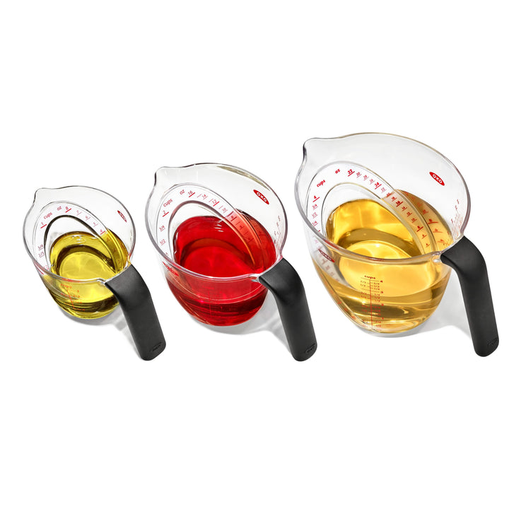 OXO 1056988 Good Grips Messbecher-Set, 3-teilig, plastik, Schwarz 1056988V3UK 3piece, 1056988V3UK 3p
