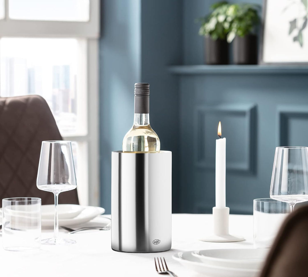 alfi VINO Flaschenkühler Edelstahl 0,70-1,00 l, silber glänzend Stainless Steel Polished zylindrisch