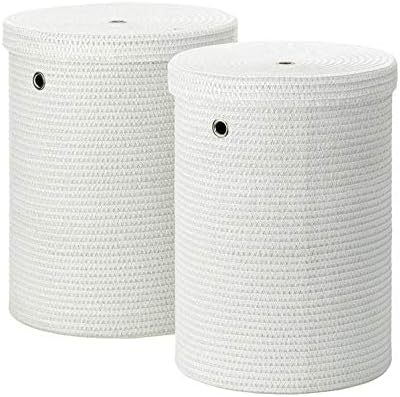 kela Wäscheboxen-Set Rimossa 2 Stücke aus Stoff in weiss, Textil, 42 x 42 x 52 cm