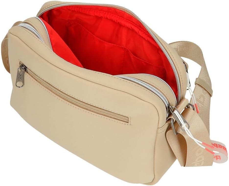 Reebok Noah Flat Umhängetasche Beige 19x13x3 cm Polyester Bandolera plana Taupe, Bandolera plana Tau
