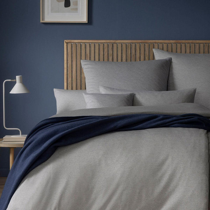 ESTELLA Mako Interlock Jersey Bettwäsche Uni Takoma grau, 160x210 cm + 65x100 cm Grau 160x210 cm + 6