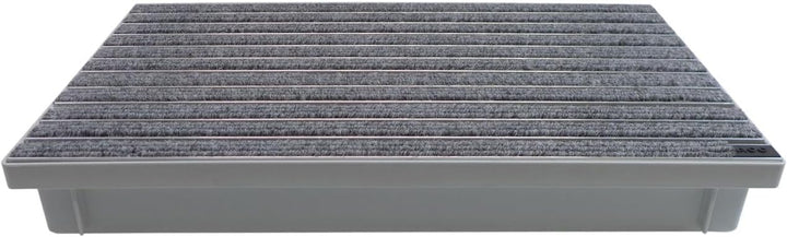 ACO 600x400 Fussmatte Rips hellgrau mit Bodenwanne Vario Light Schuhabstreifer Abtreter