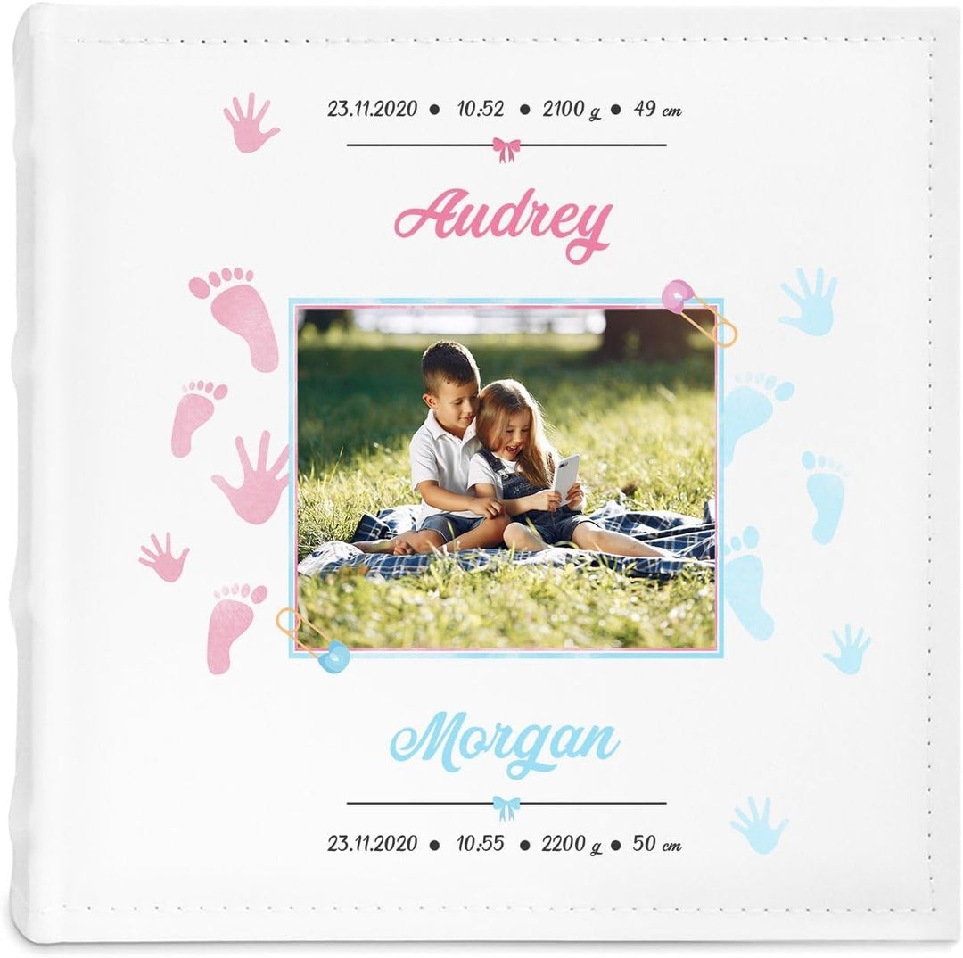 Maverton Einsteckalbum + mit Aufdruck - Fotoalbum für 200 Fotos 10x15-100 Seiten - Grösse: 21x22cm -