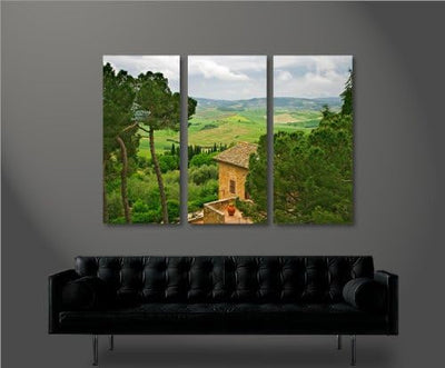 islandburner Bild Bilder auf Leinwand Toskana V2 XXL Poster Leinwandbild Wandbild Art up Your Life ®