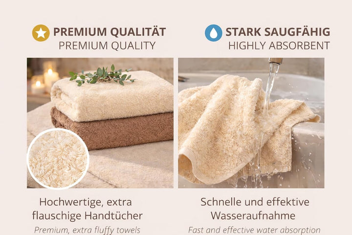Betz Handtuch 6er Pack Handtücher Set Premium Grösse 50x100 cm 100% Baumwolle - gut trocknend, gute