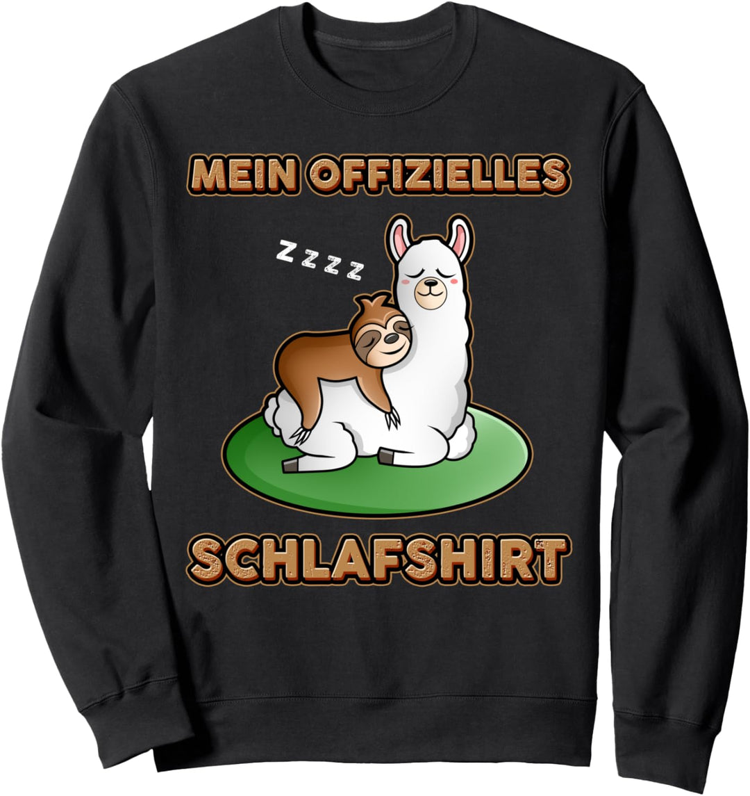 Faultier Mein Offizielles Schlafshirt Schlafen Faultier Lama Sweatshirt