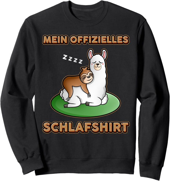 Faultier Mein Offizielles Schlafshirt Schlafen Faultier Lama Sweatshirt