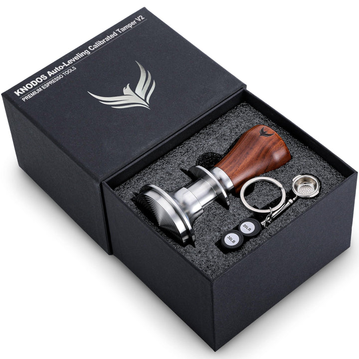 58,5mm Kaffee Tamper Rosewood Kalibrierter Self-Leveling Desing 58.5mm, 58.5mm