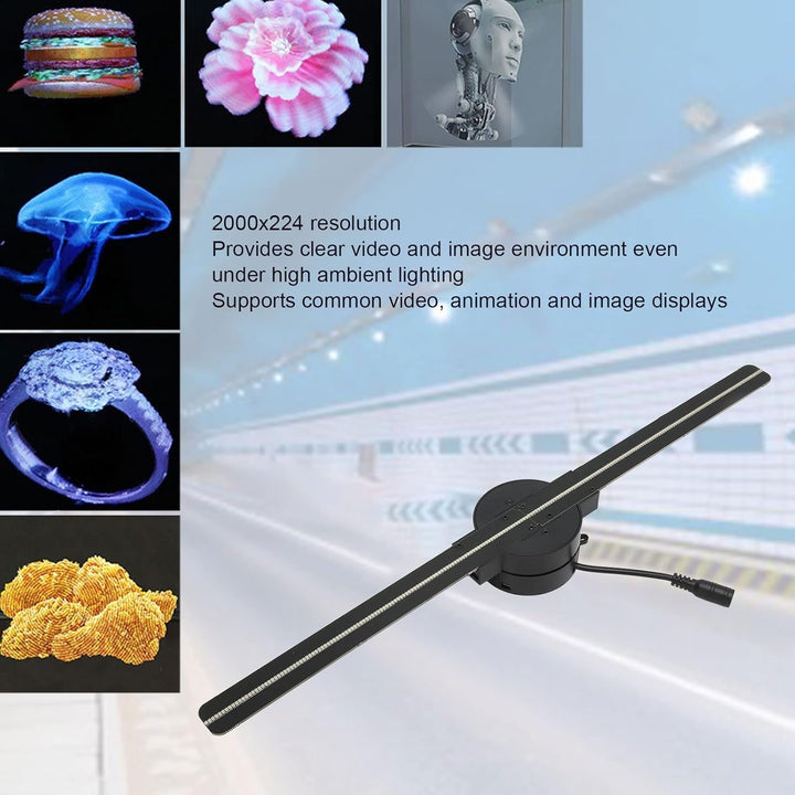 3D-Hologramm-Lüfter, 16,5 Zoll 3D Hologramm Projektor Werbedisplay, Hologramm-Lüfter-Projektor 2000