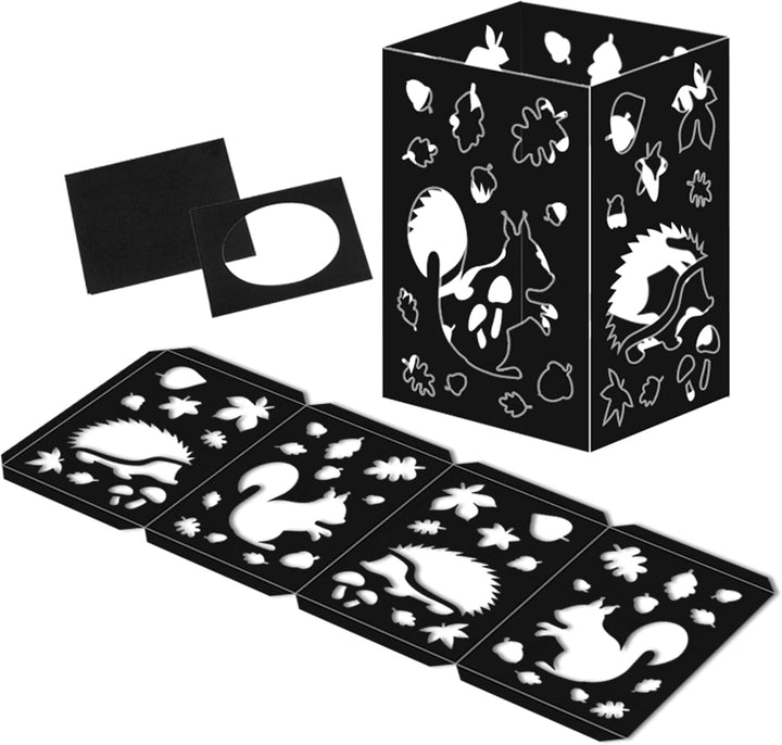 Ursus 18900090 - Laternen-Rohlinge, Waldtiere, ca. 14 x 20 cm, Rohlinge zum Basteln von 25 Laternenr
