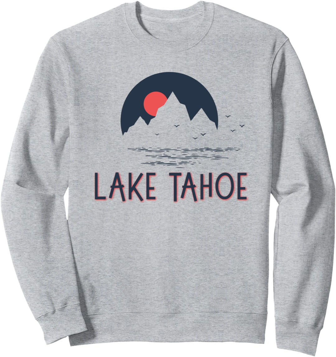 Lake Tahoe Kalifornien Retro Mountains Sun Souvenir Sweatshirt