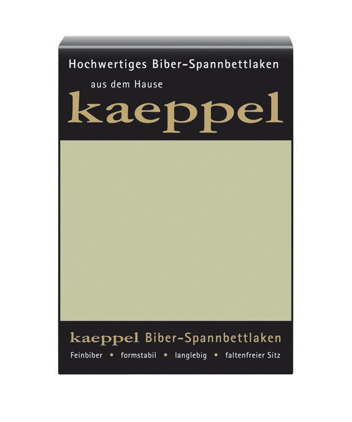 Kaeppel Biber Bettlaken Betttuch 180-200x200 cm Spannbettlaken 14 Farben Uni Öko, Farbe:Lind 200 cm