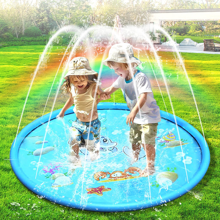 Wasserspielmatte für Haustiere100 CM/39 Zoll Wassersprinkler Matte Kinder Splash Pad, Sommerliches W