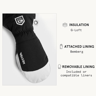 Hestra Damen Skihandschuhe für Herren und Damen: Armee-Leder, winddicht, wasserabweisend, Winterhand