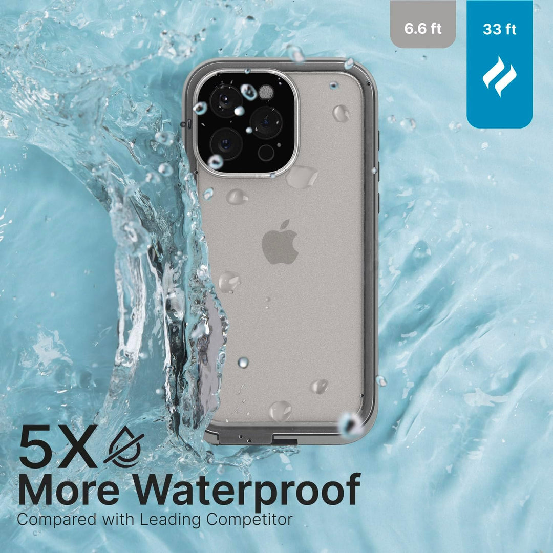 Catalyst Total Protection Case for iPhone 15 Pro - 5X More Waterproof iPhone 15 Pro Case, Highly Res