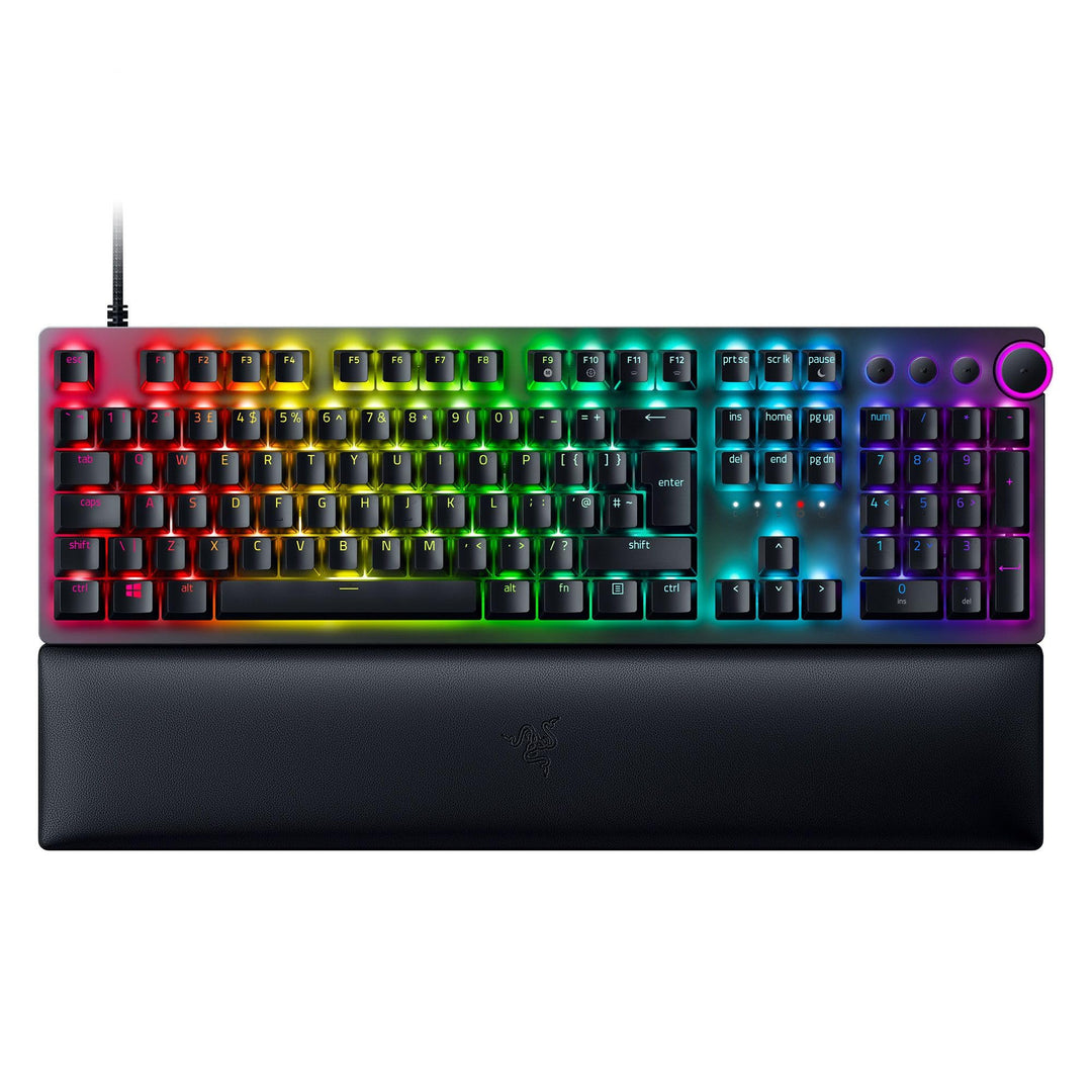 Razer Huntsman V2 (Purple Switch) - Praktisch latenzfreie Optische Gaming-Tastatur (Klickende Optisc