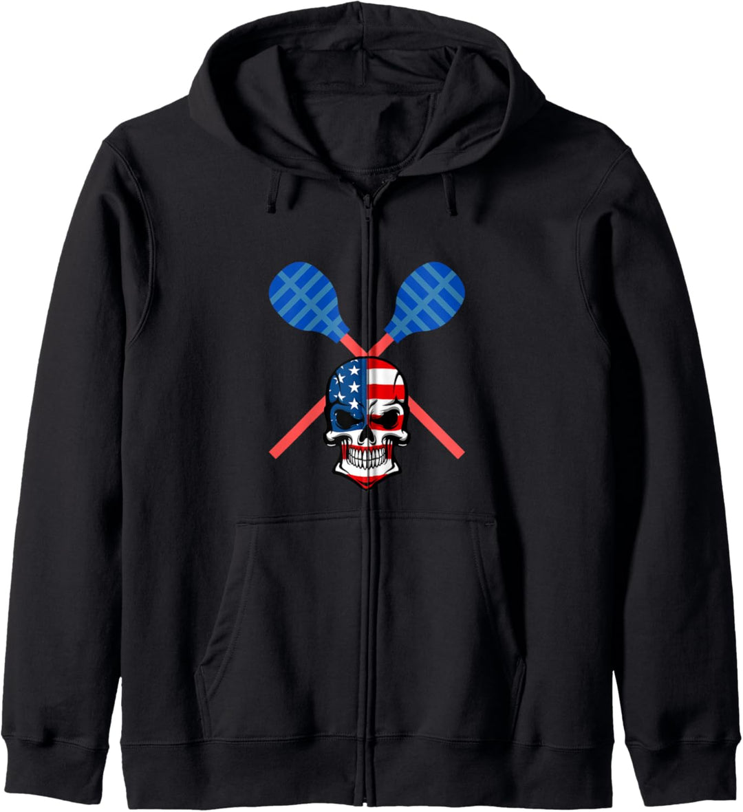 Lacrosse Skull Amerikanische Flagge Kapuzenjacke