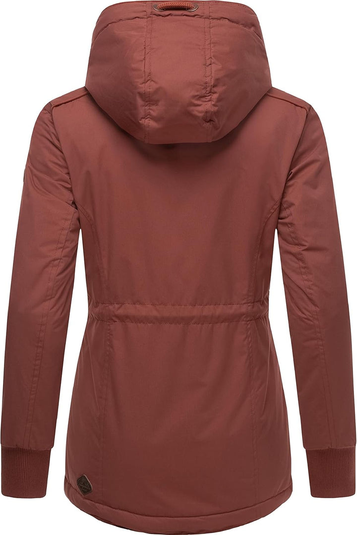 Ragwear Damen Winterjacke Outdoorjacke wasserdicht mit Kapuze YM-Danka XS-6XL L Terracotta022, L Ter