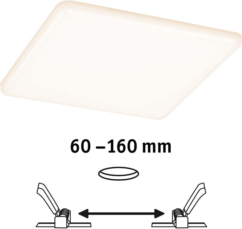 Paulmann 95384 LED Panel Einbauleuchte Areo VariFit IP44 Warmweiss Zigbee Tunable White 185x185mm ec