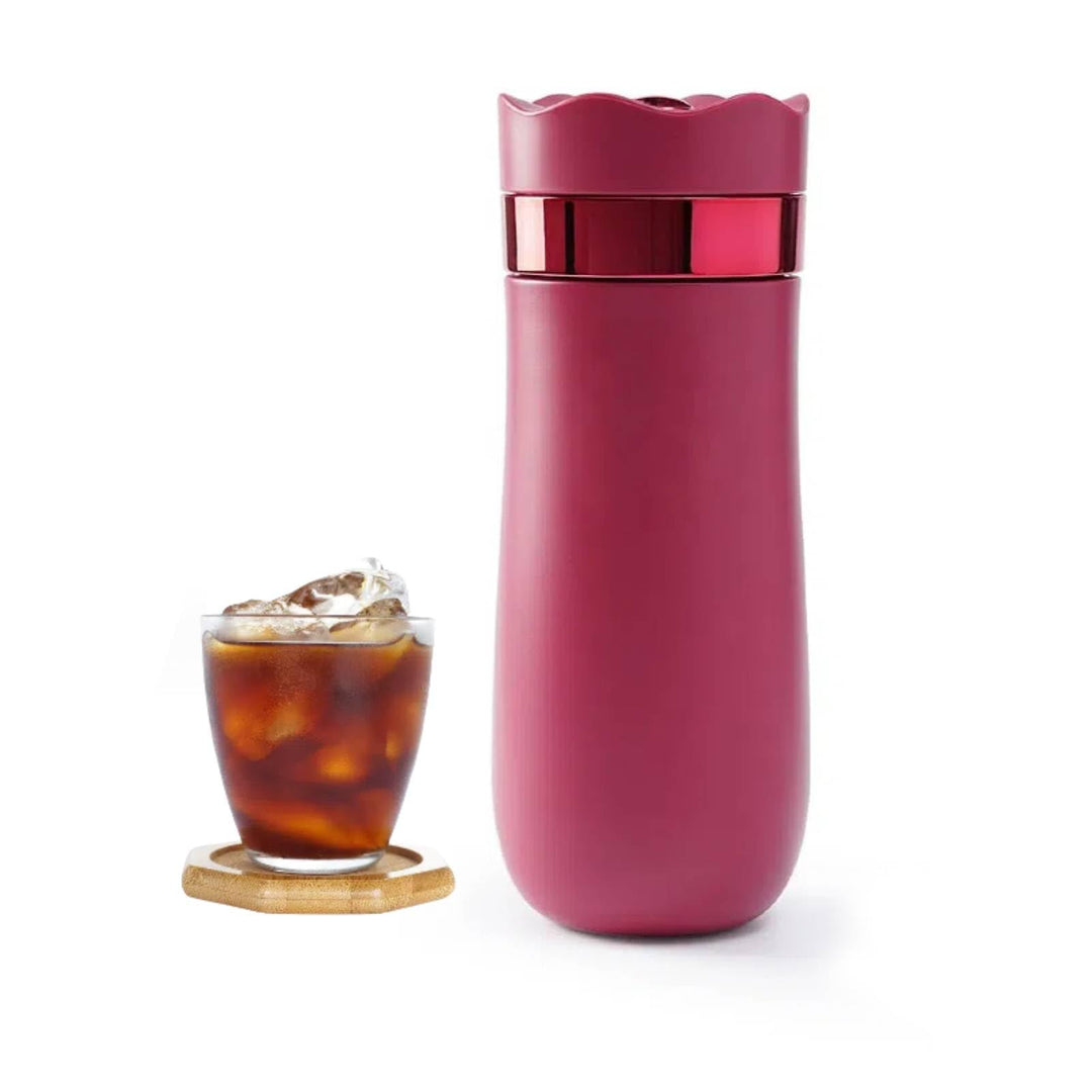 i Cafilas 2-in-1 Edelstahl Thermosbecher mit French Press - 350/500ml, Isolierter Reisekaffeebecher,