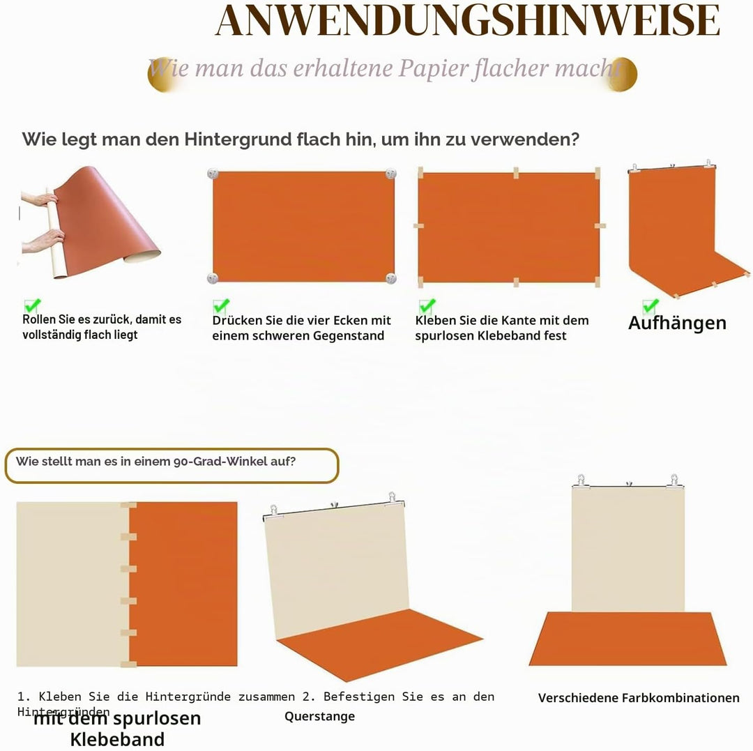 Fotohintergründe aus Papier mit Ständer, Tischhintergrund, kleines Foto, 55,9 x 86,4 cm, nahtlos, do