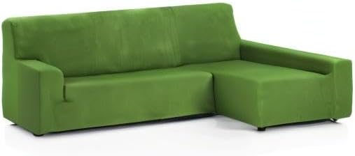 Martina Home - Elastischer Bezug für Sofa, Modell Túnez, Eckteil rechts, Stoff, Grün, 3-Sitzer lange