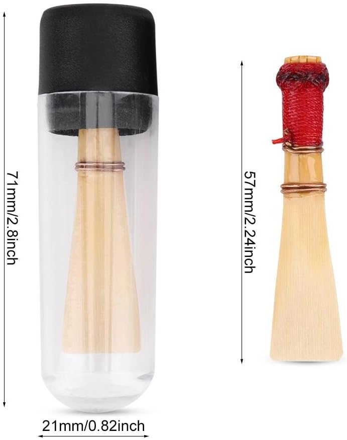 5 Stück Fagottrohr Fagottrohre Bassoon Reed mit Fagottrohr SchutzhüLlen für Studenten mittlere Härte