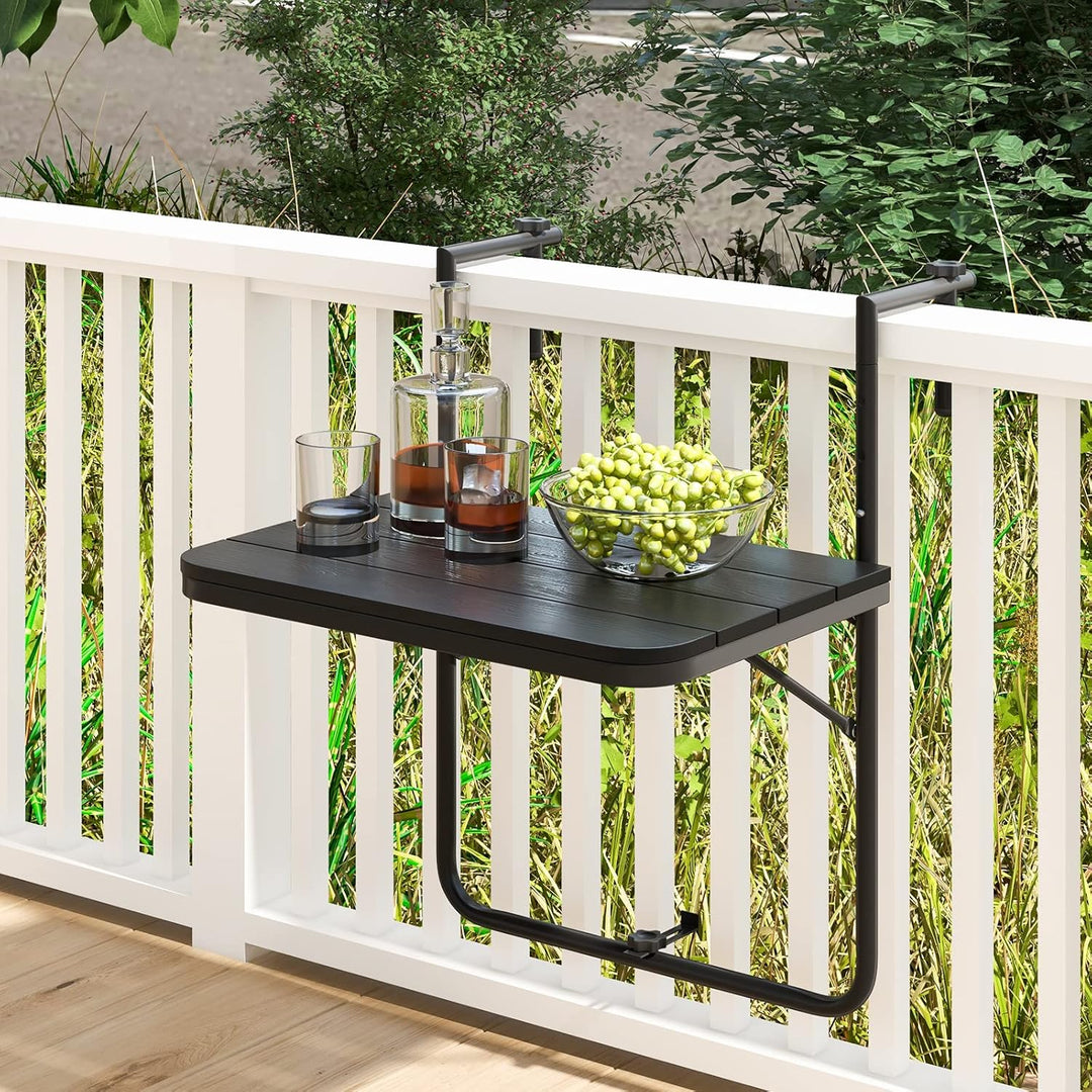 GIANTEX Balkontisch klappbar hängend, Hängetisch Klapptisch Balkon zum Einhängen, Balkonhängetisch i