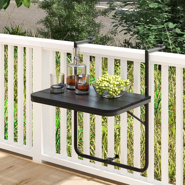 GIANTEX Balkontisch klappbar hängend, Hängetisch Klapptisch Balkon zum Einhängen, Balkonhängetisch i